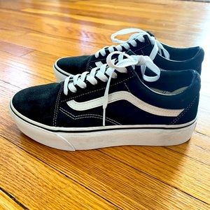 Never worn platform vans 7.5 womens
